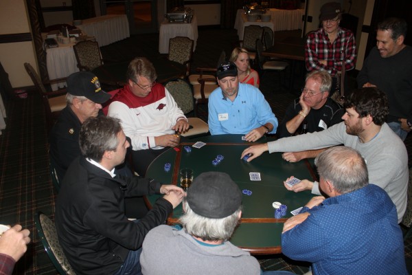 Ante Up fundraiser guests during a game
